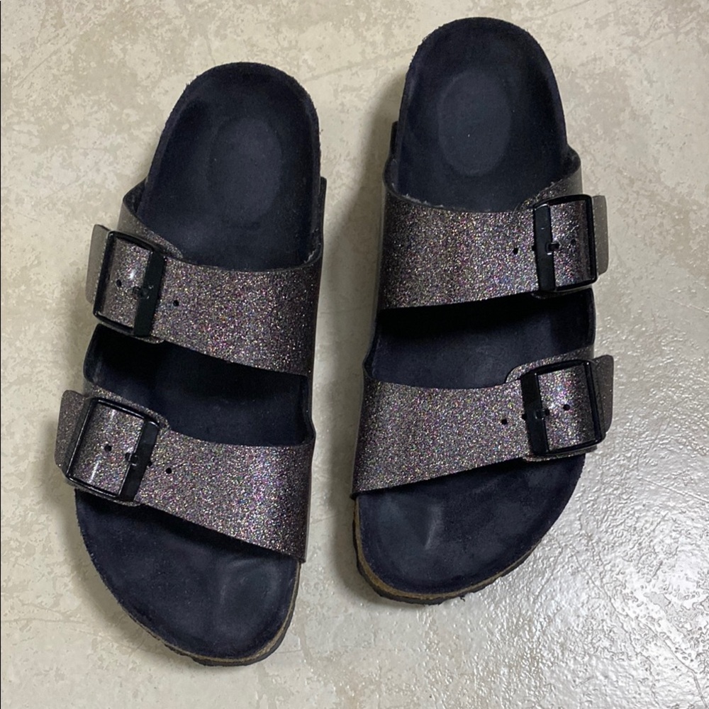 BIRKENSTOCK Black Glitter Sandals